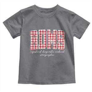 Christmas RDMS Toddler T Shirt Buffalo Plaid Sonographer Ultrasound Tech Gift TS10 Charcoal Print Your Wear