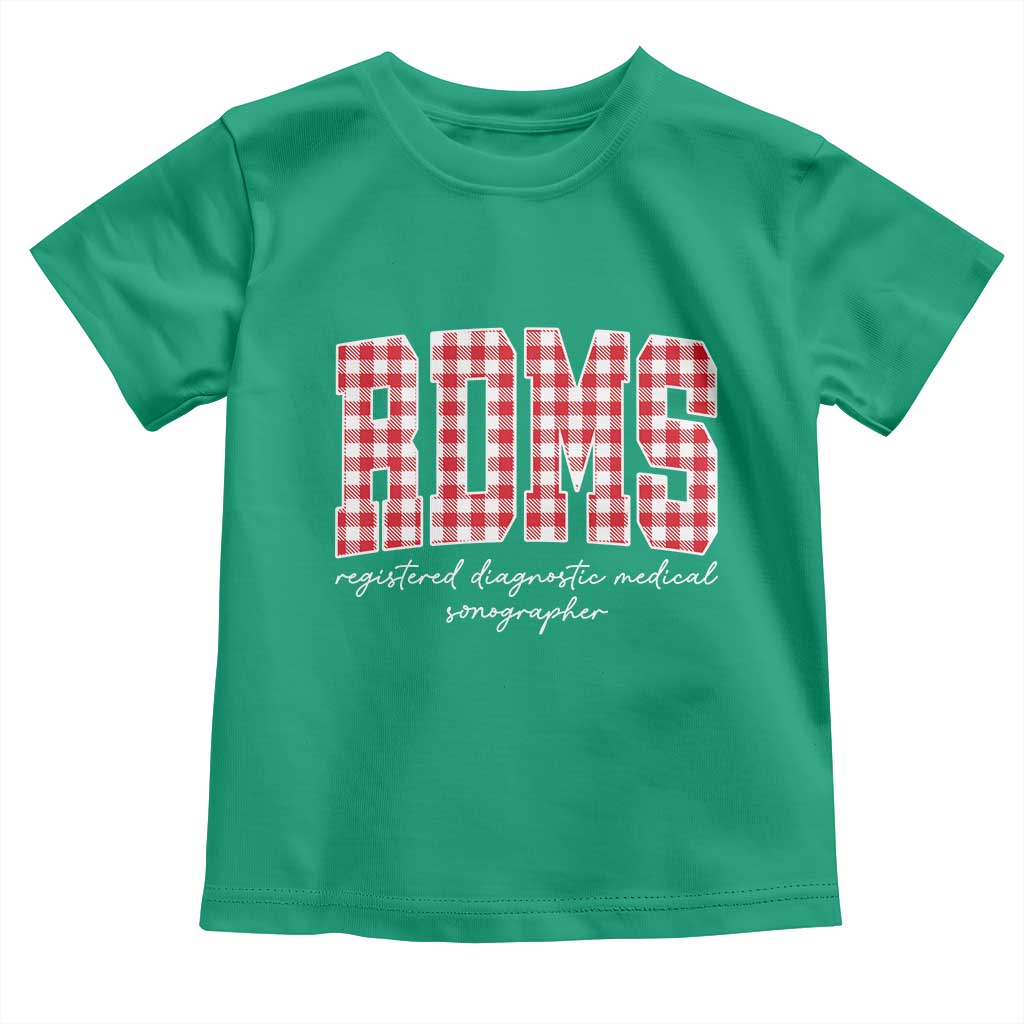 Christmas RDMS Toddler T Shirt Buffalo Plaid Sonographer Ultrasound Tech Gift TS10 Irish Green Print Your Wear