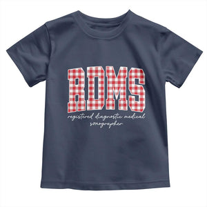 Christmas RDMS Toddler T Shirt Buffalo Plaid Sonographer Ultrasound Tech Gift TS10 Navy Print Your Wear