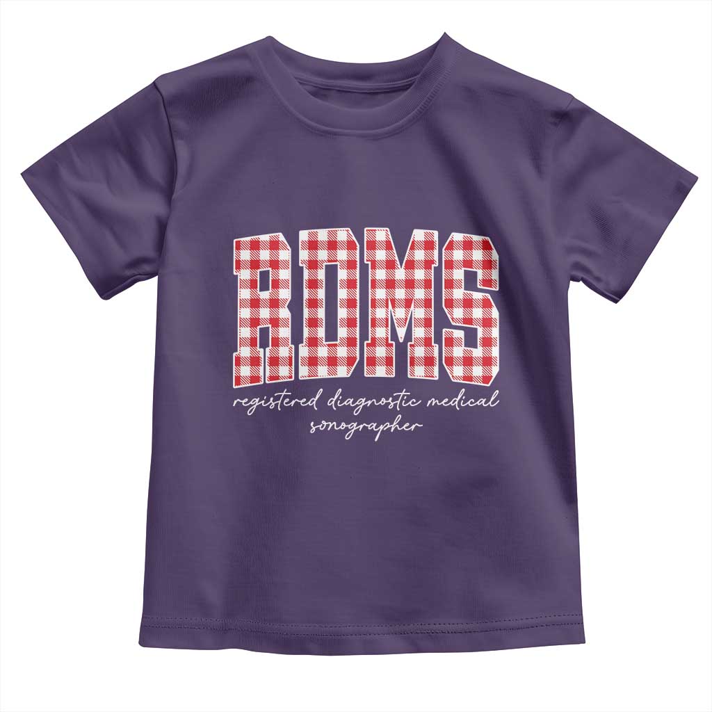 Christmas RDMS Toddler T Shirt Buffalo Plaid Sonographer Ultrasound Tech Gift TS10 Purple Print Your Wear