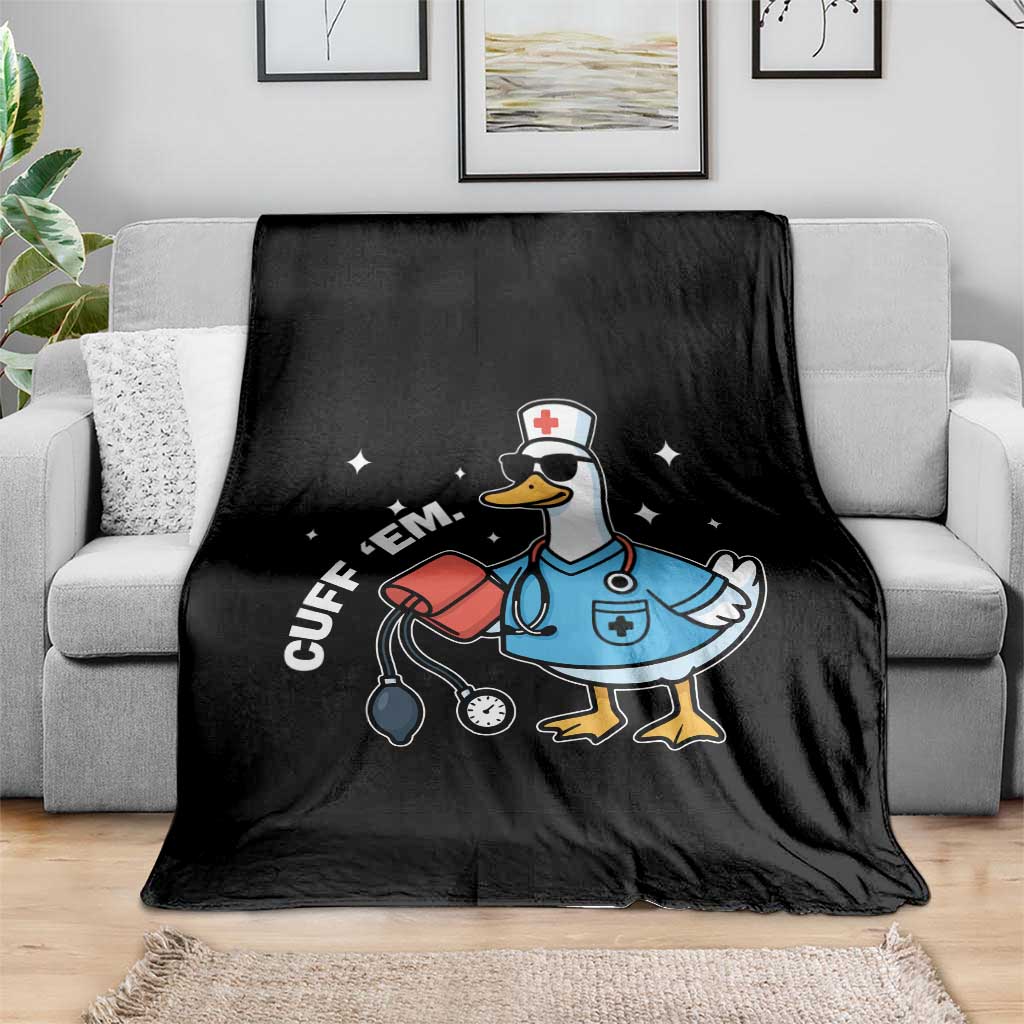 Goose Nurse Throw Blanket Cuff Em Cute Nursing Graduation Gift TS10 Print Your Wear