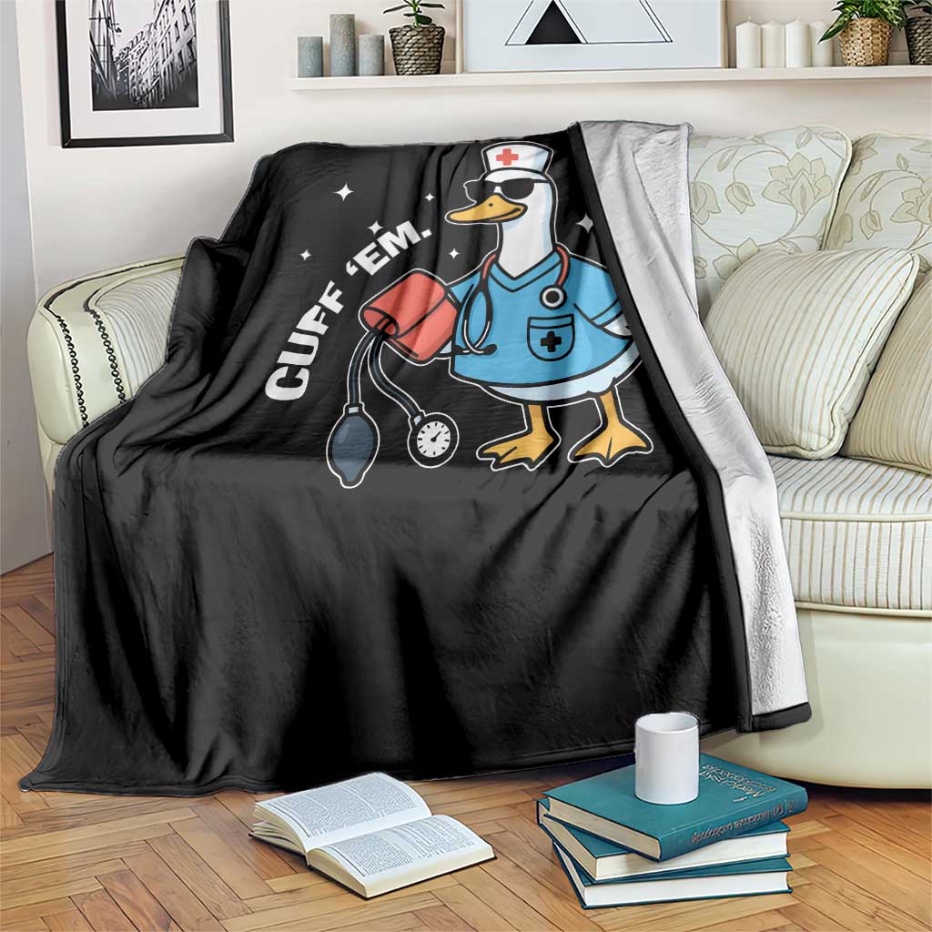 Goose Nurse Throw Blanket Cuff Em Cute Nursing Graduation Gift TS10 Print Your Wear