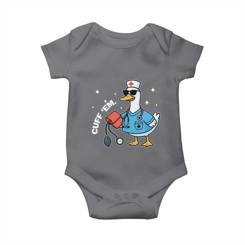 Goose Nurse Baby Onesie Cuff Em Cute Nursing Graduation Gift TS10 Charcoal Print Your Wear