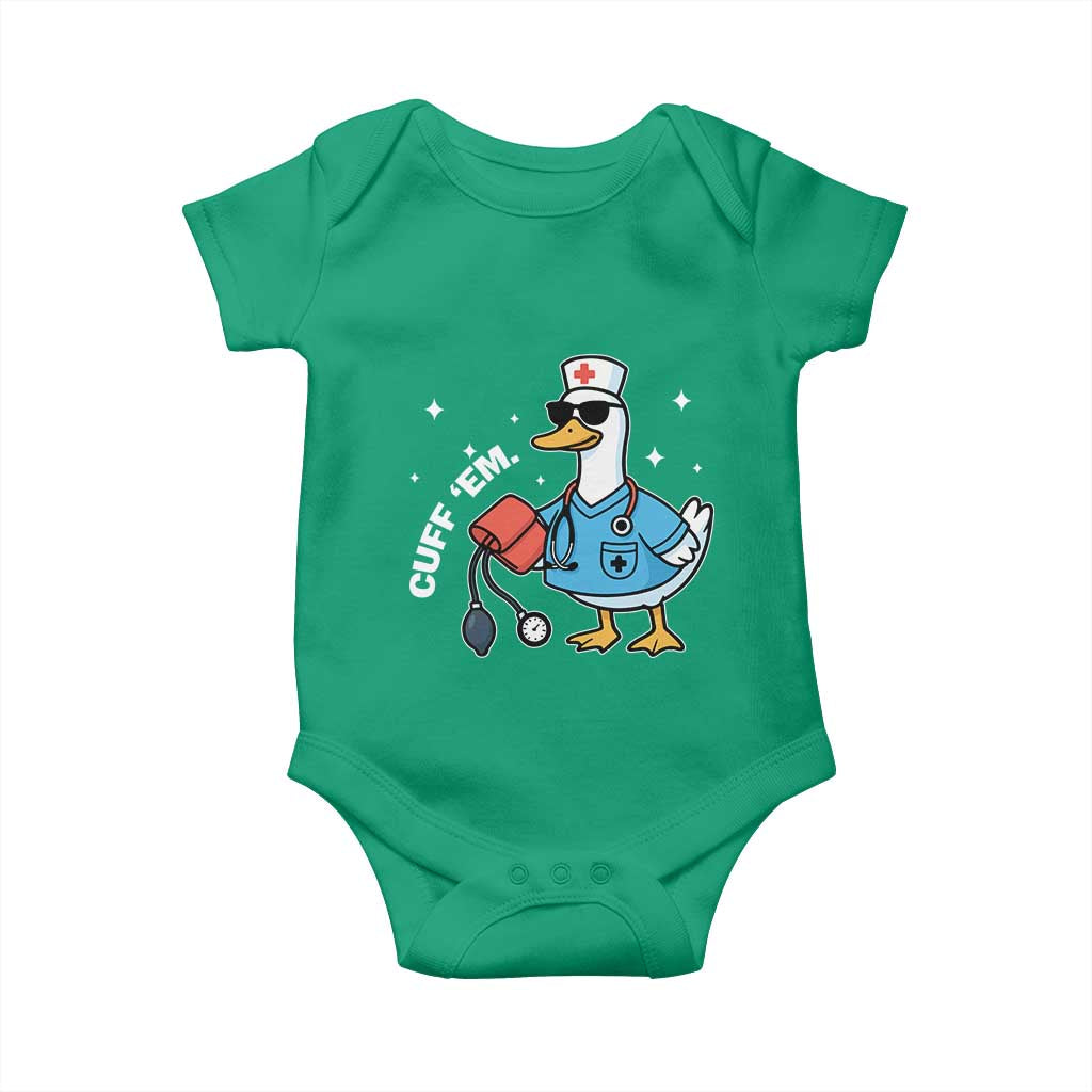 Goose Nurse Baby Onesie Cuff Em Cute Nursing Graduation Gift TS10 Irish Green Print Your Wear