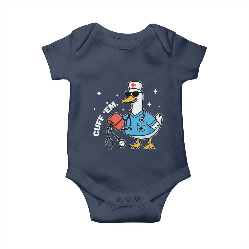 Goose Nurse Baby Onesie Cuff Em Cute Nursing Graduation Gift TS10 Navy Print Your Wear