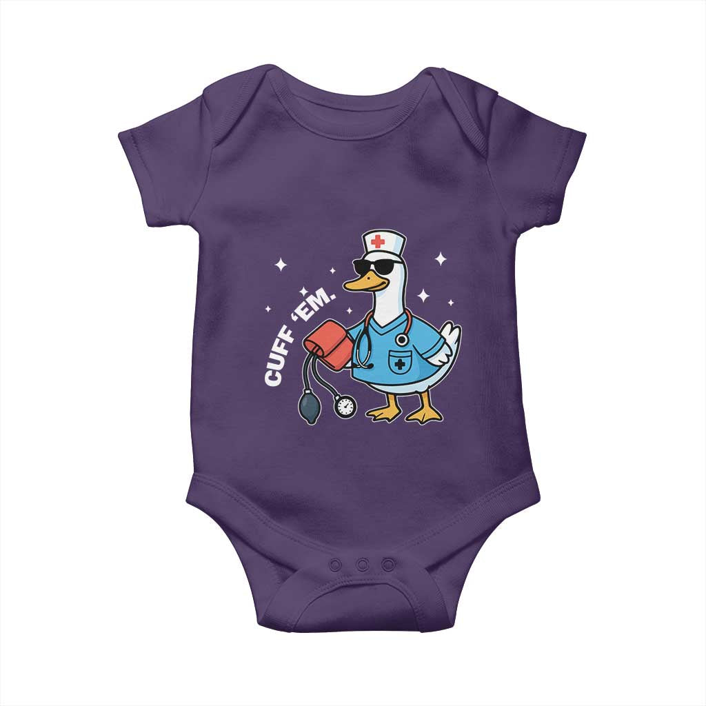Goose Nurse Baby Onesie Cuff Em Cute Nursing Graduation Gift TS10 Purple Print Your Wear