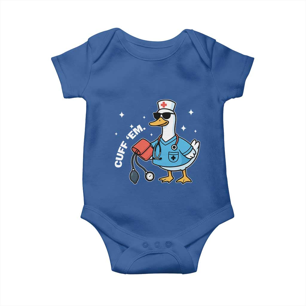 Goose Nurse Baby Onesie Cuff Em Cute Nursing Graduation Gift TS10 Royal Blue Print Your Wear