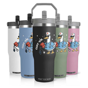 Goose Nurse Flip Straw Tumbler Cuff Em Cute Nursing Graduation Gift TS10 Print Your Wear