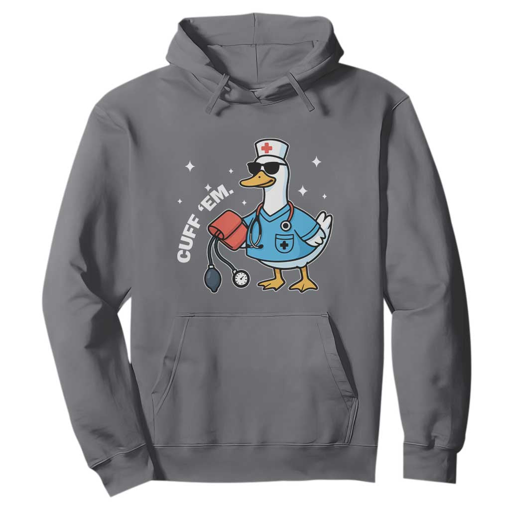 Goose Nurse Hoodie Cuff Em Cute Nursing Graduation Gift TS10 Charcoal Print Your Wear