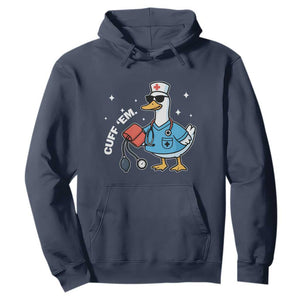 Goose Nurse Hoodie Cuff Em Cute Nursing Graduation Gift TS10 Navy Print Your Wear