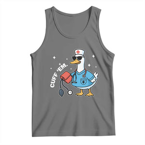 Goose Nurse Tank Top Cuff Em Cute Nursing Graduation Gift TS10 Black Heather Print Your Wear