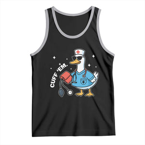 Goose Nurse Tank Top Cuff Em Cute Nursing Graduation Gift TS10 Black Athletic Heather Print Your Wear