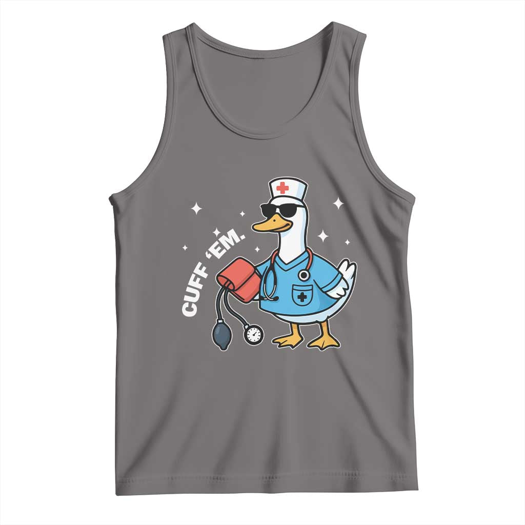 Goose Nurse Tank Top Cuff Em Cute Nursing Graduation Gift TS10 Deep Heather Print Your Wear