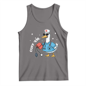 Goose Nurse Tank Top Cuff Em Cute Nursing Graduation Gift TS10 Deep Heather Print Your Wear