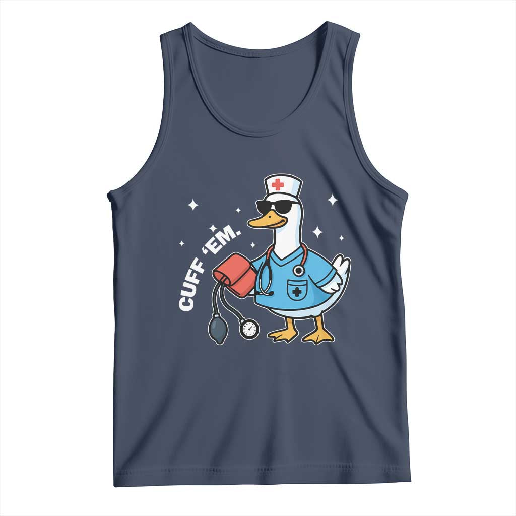 Goose Nurse Tank Top Cuff Em Cute Nursing Graduation Gift TS10 Navy Print Your Wear