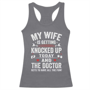 IVF Dad Racerback Tank Top Wife Knocked Up For Embryo Transfer Day TS10 Charcoal Print Your Wear
