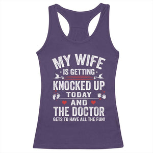 IVF Dad Racerback Tank Top Wife Knocked Up For Embryo Transfer Day TS10 Purple Print Your Wear