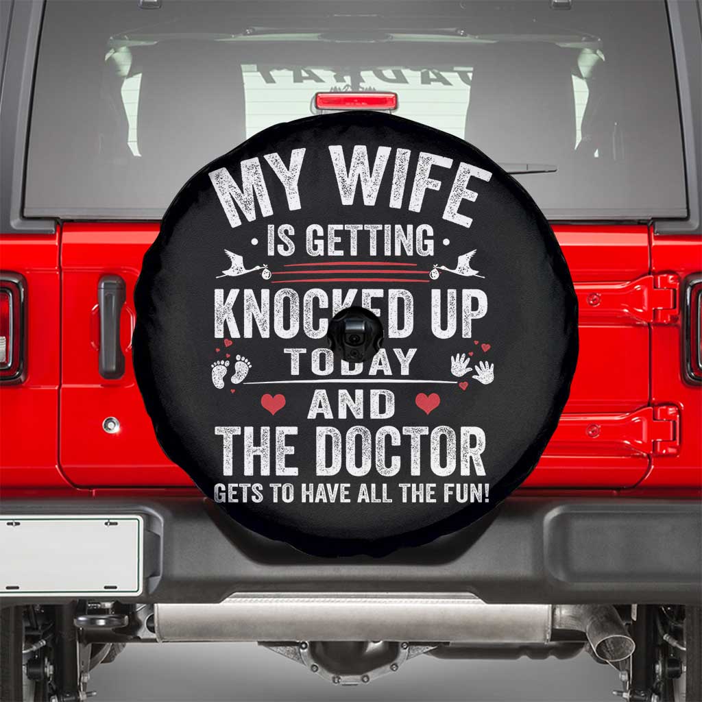 IVF Dad Spare Tire Cover Wife Knocked Up For Embryo Transfer Day TS10 Black Print Your Wear