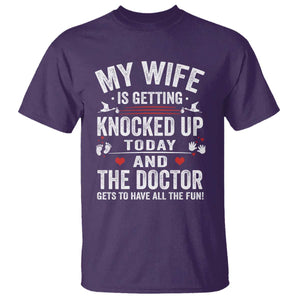 IVF Dad T Shirt Wife Knocked Up For Embryo Transfer Day TS10 Purple Print Your Wear