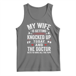 IVF Dad Tank Top Wife Knocked Up For Embryo Transfer Day TS10 Black Heather Print Your Wear