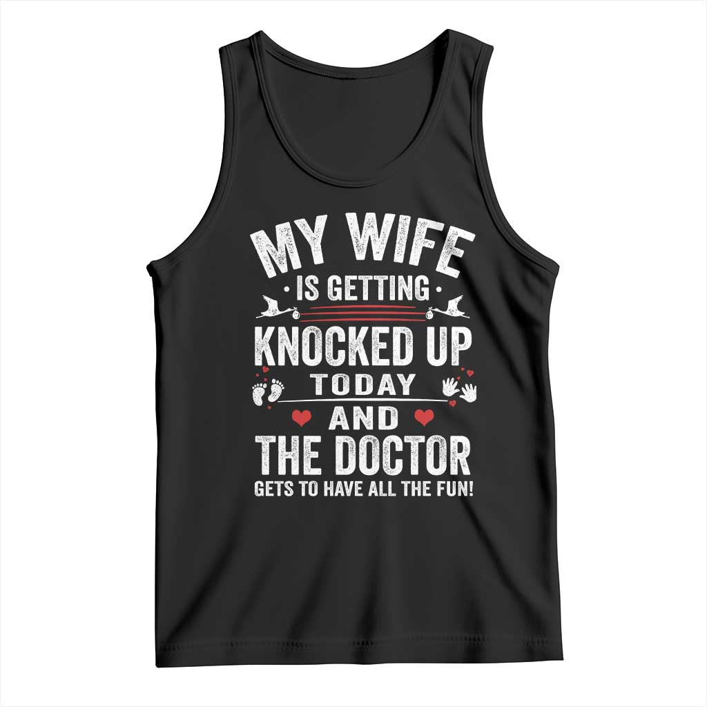 IVF Dad Tank Top Wife Knocked Up For Embryo Transfer Day TS10 Black Print Your Wear
