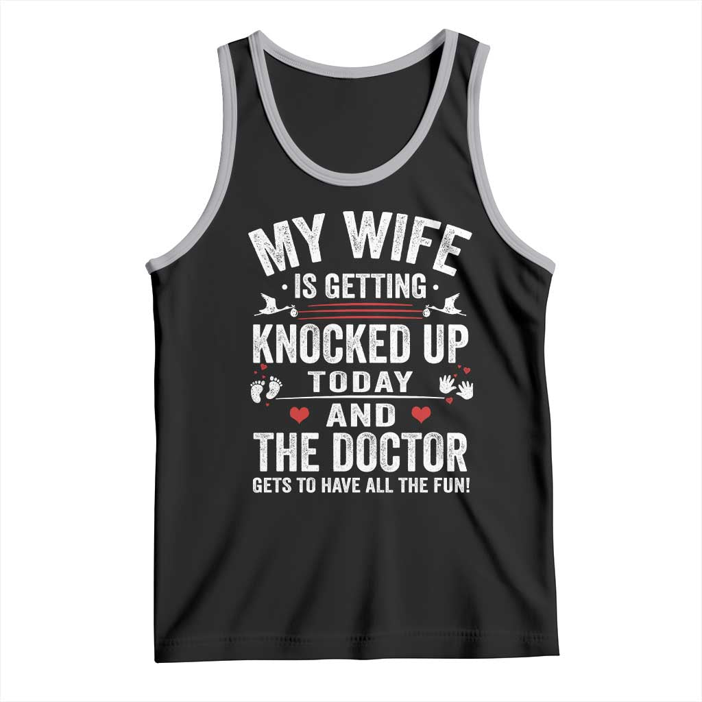 IVF Dad Tank Top Wife Knocked Up For Embryo Transfer Day TS10 Black Athletic Heather Print Your Wear