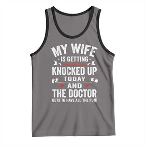 IVF Dad Tank Top Wife Knocked Up For Embryo Transfer Day TS10 Deep Heather Black Print Your Wear