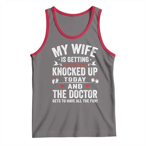 IVF Dad Tank Top Wife Knocked Up For Embryo Transfer Day TS10 Deep Heather Red Print Your Wear