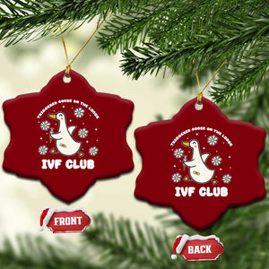 Funny IVF Ceramic Ornament Triggered Goose On The Loose Infertility Support Gift TS10 Print Your Wear