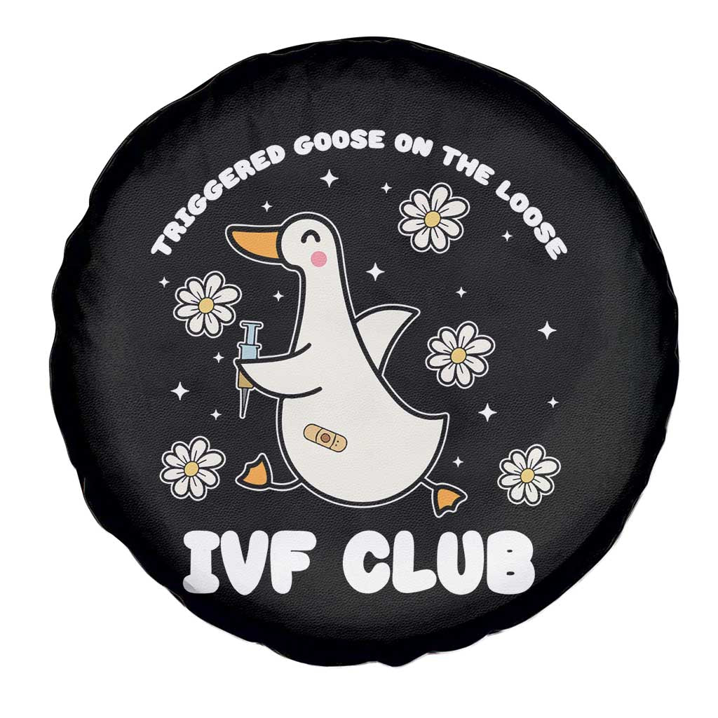 Funny IVF Spare Tire Cover Triggered Goose On The Loose Infertility Support Gift TS10 Print Your Wear