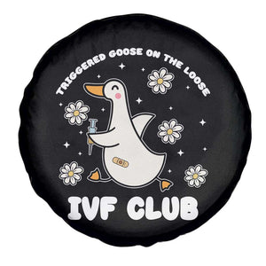 Funny IVF Spare Tire Cover Triggered Goose On The Loose Infertility Support Gift TS10 Print Your Wear