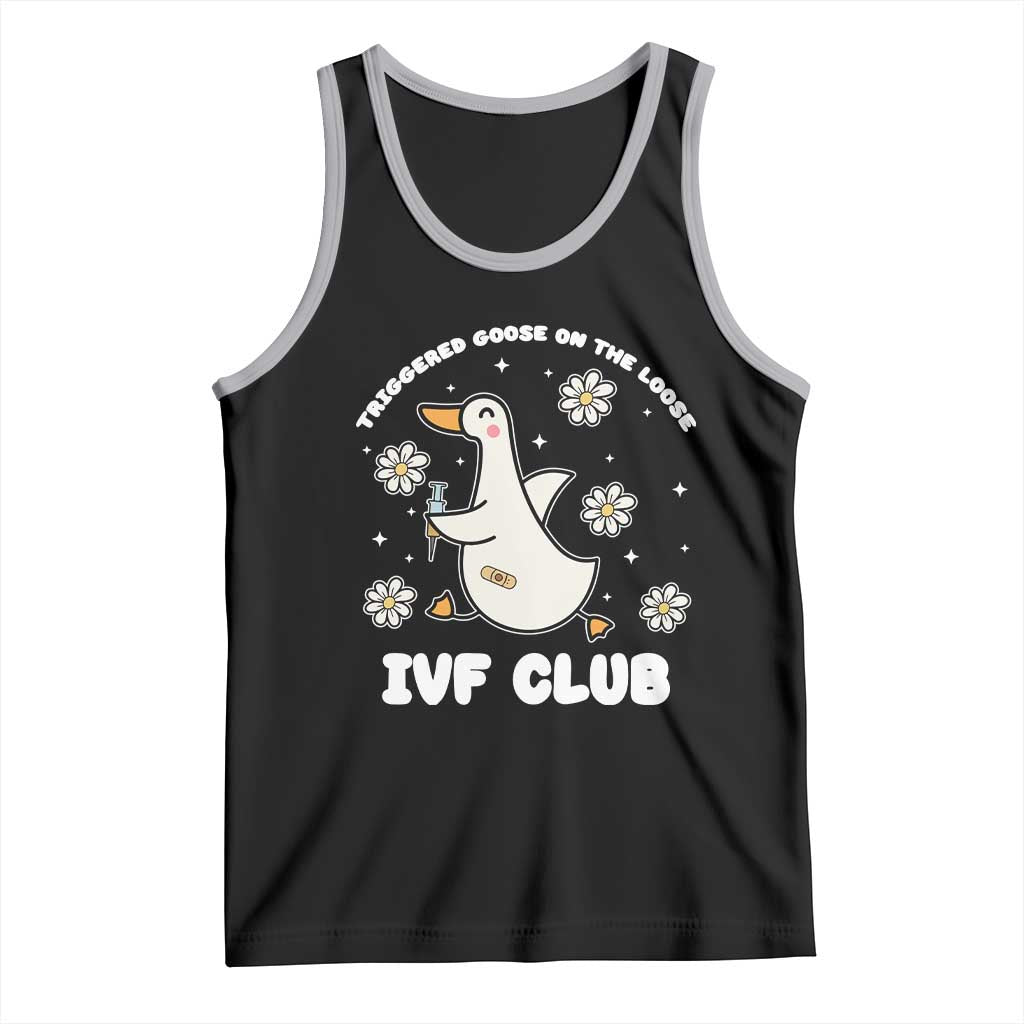 Funny IVF Tank Top Triggered Goose On The Loose Infertility Support Gift TS10 Black Athletic Heather Print Your Wear