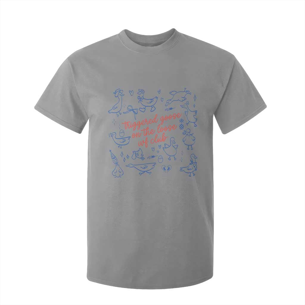 Funny IVF T Shirt For Kid Triggered Goose On The Loose Infertility Support TS10 Sport Gray Print Your Wear
