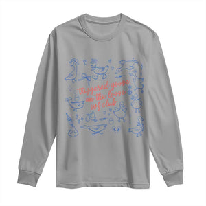 Funny IVF Long Sleeve Shirt Triggered Goose On The Loose Infertility Support TS10 Sport Gray Print Your Wear