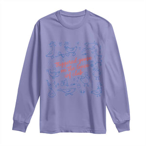 Funny IVF Long Sleeve Shirt Triggered Goose On The Loose Infertility Support TS10 Violet Print Your Wear
