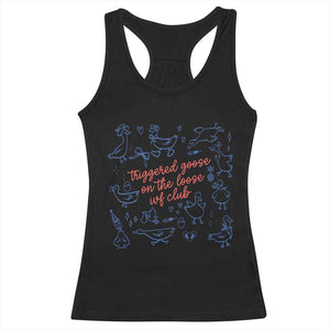 Funny IVF Racerback Tank Top Triggered Goose On The Loose Infertility Support TS10 Black Print Your Wear