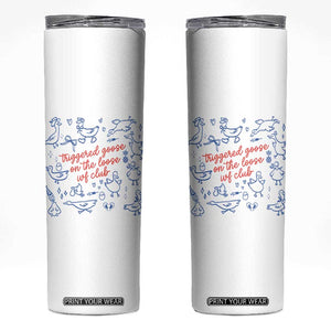 Funny IVF Skinny Tumbler Triggered Goose On The Loose Infertility Support TS10 White Print Your Wear