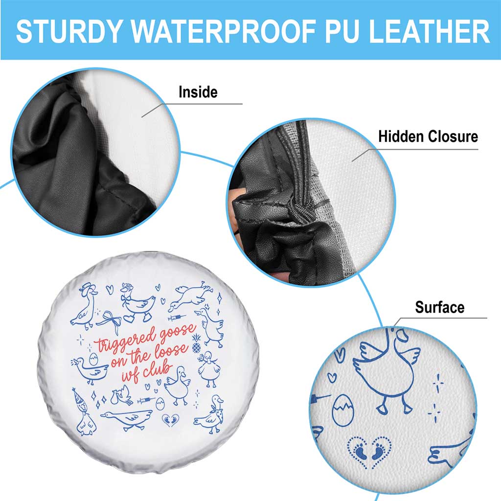 Funny IVF Spare Tire Cover Triggered Goose On The Loose Infertility Support TS10 Print Your Wear