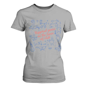 Funny IVF T Shirt For Women Triggered Goose On The Loose Infertility Support TS10 Sport Gray Print Your Wear