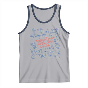 Funny IVF Tank Top Triggered Goose On The Loose Infertility Support TS10 Athletic Heather Navy Print Your Wear