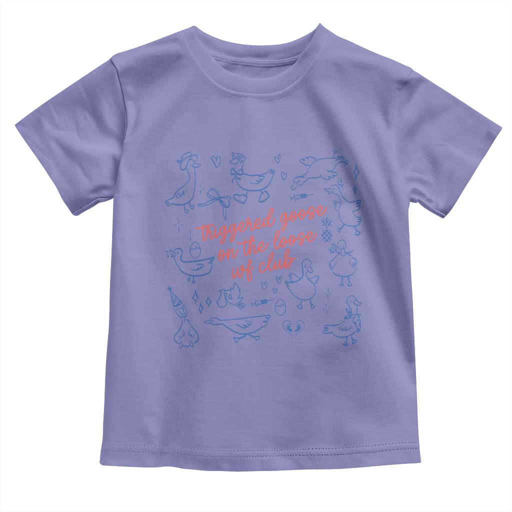 Funny IVF Toddler T Shirt Triggered Goose On The Loose Infertility Support TS10 Violet Print Your Wear