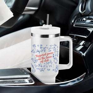 Funny IVF Tumbler With Handle Triggered Goose On The Loose Infertility Support TS10 Print Your Wear