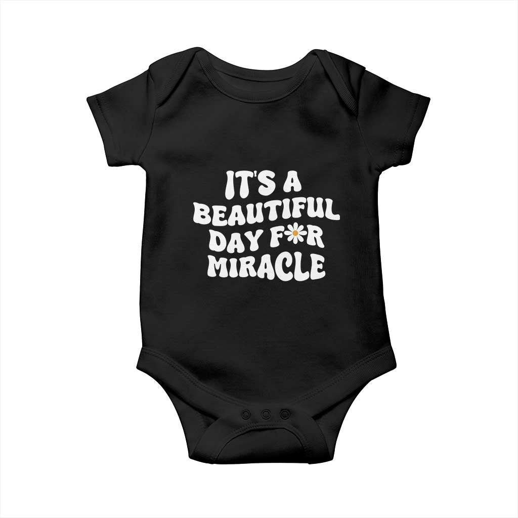 IVF Miracle Baby Onesie Transfer Day Infertility Support Gift TS10 Black Print Your Wear