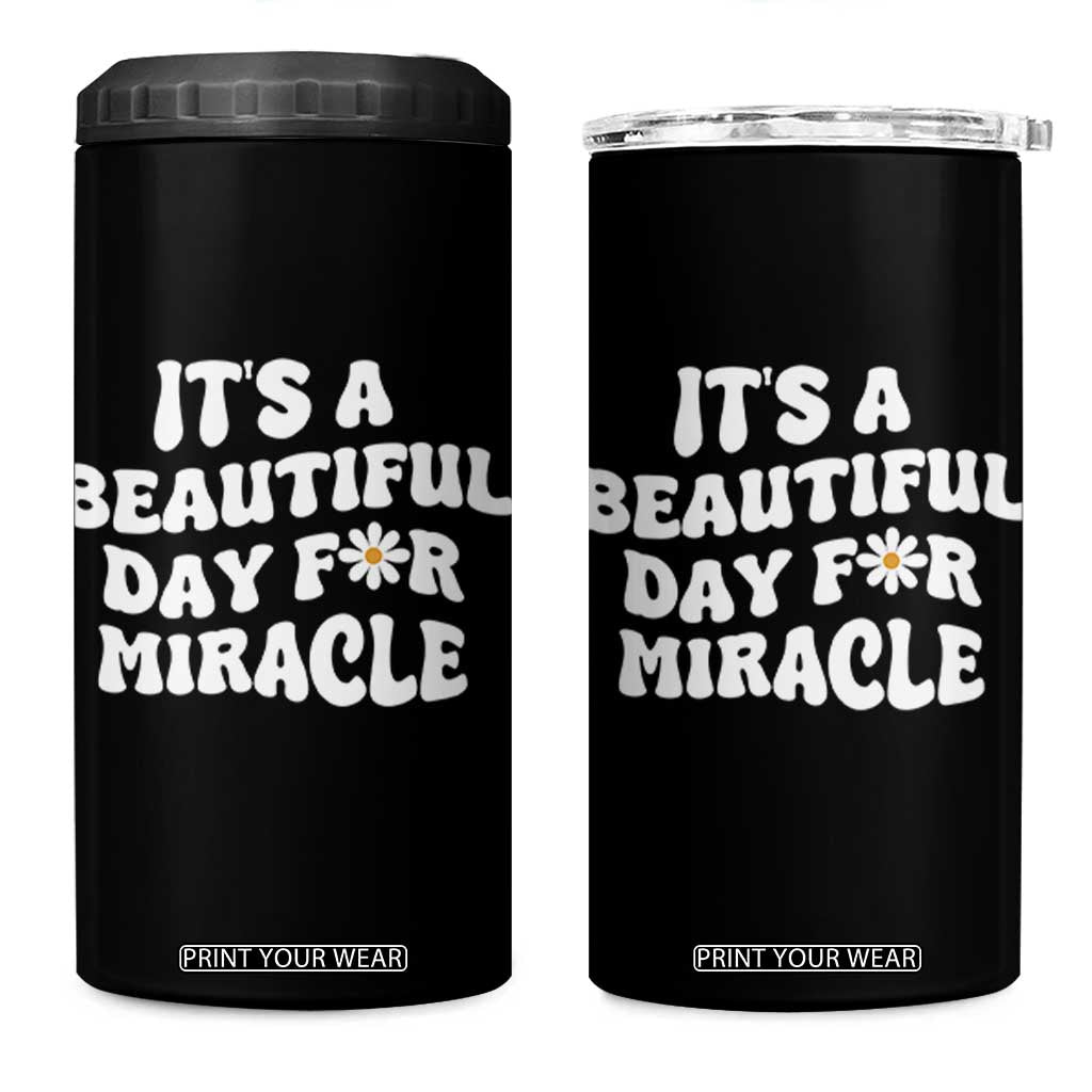 IVF Miracle 4 in 1 Can Cooler Tumbler Transfer Day Infertility Support Gift TS10 One Size: 16 oz Black Print Your Wear
