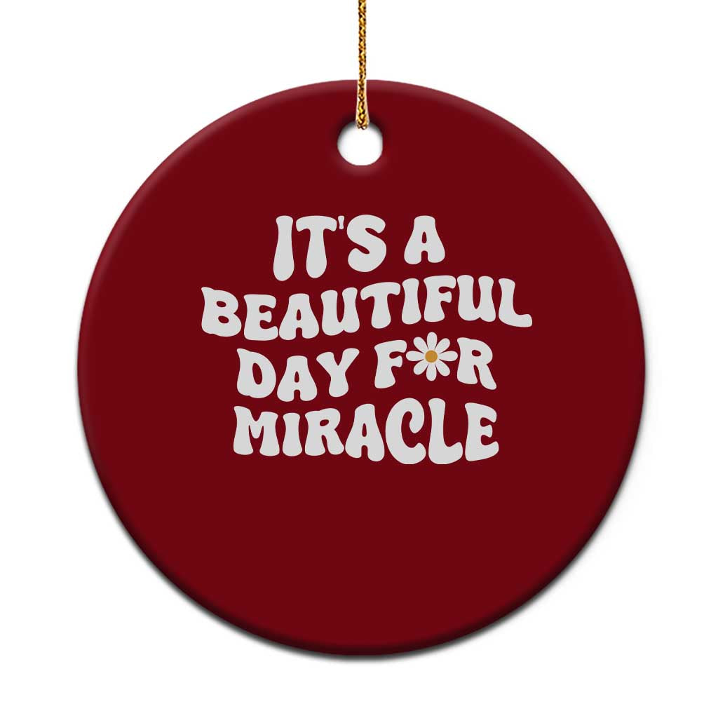 IVF Miracle Ceramic Ornament Transfer Day Infertility Support Gift TS10 1pc Red Print Your Wear
