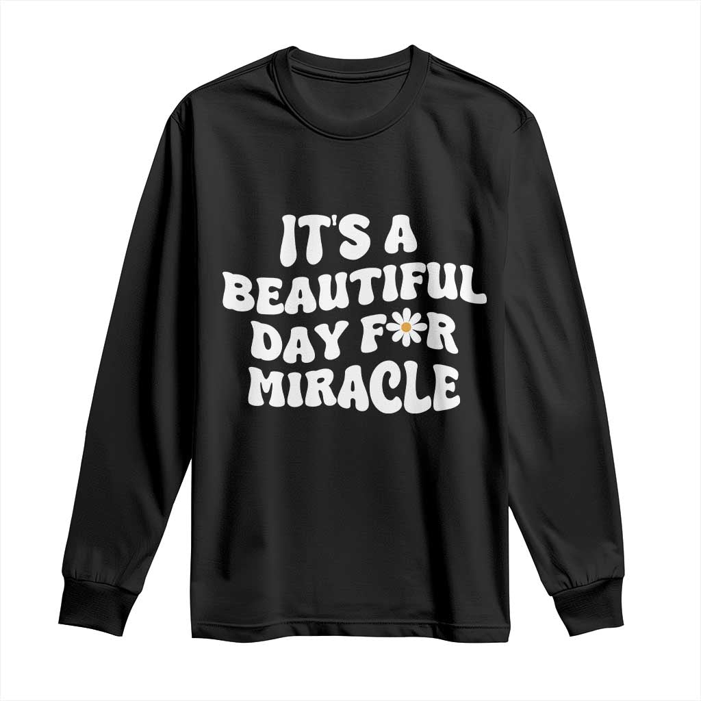 IVF Miracle Long Sleeve Shirt Transfer Day Infertility Support Gift TS10 Black Print Your Wear