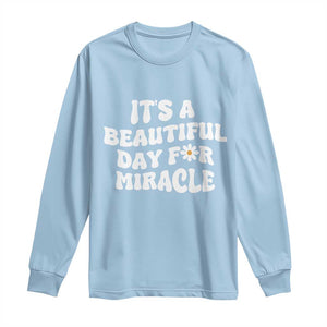 IVF Miracle Long Sleeve Shirt Transfer Day Infertility Support Gift TS10 Light Blue Print Your Wear