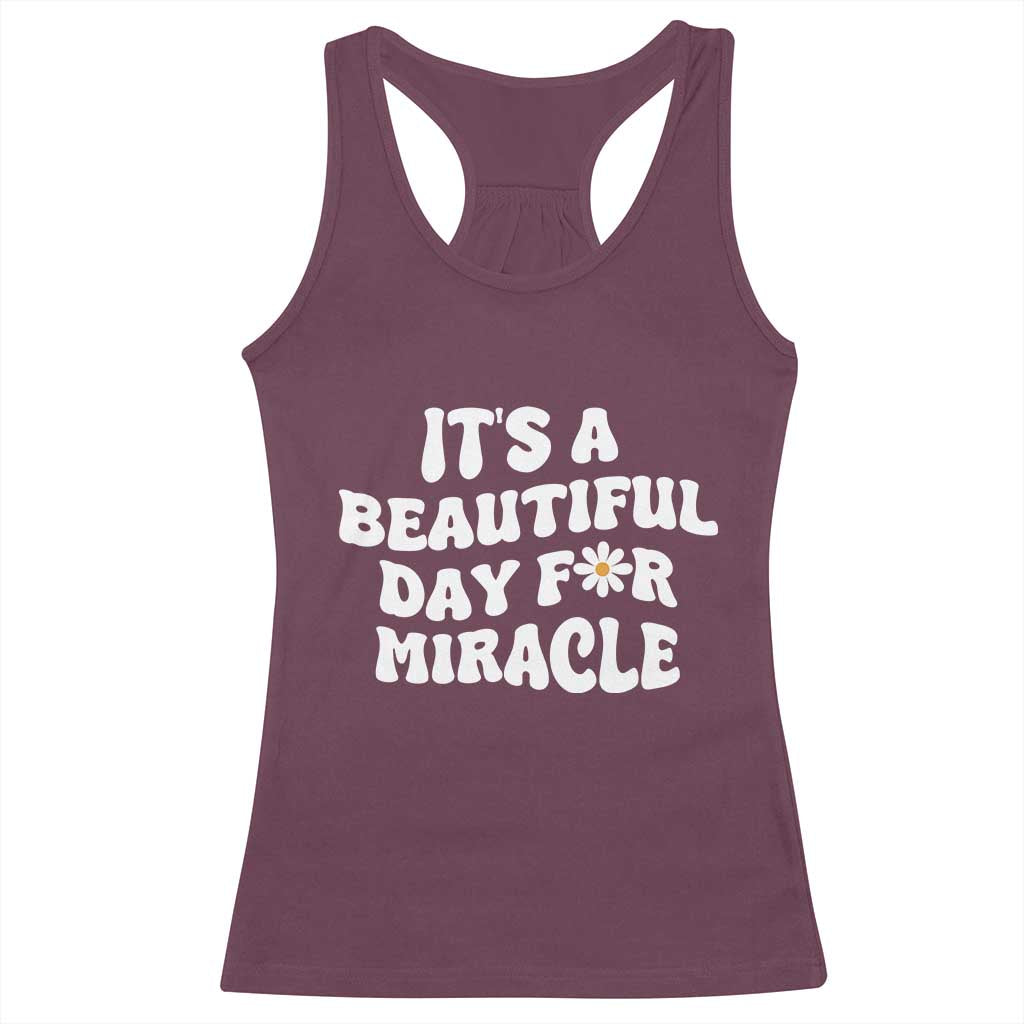 IVF Miracle Racerback Tank Top Transfer Day Infertility Support Gift TS10 Maroon Print Your Wear