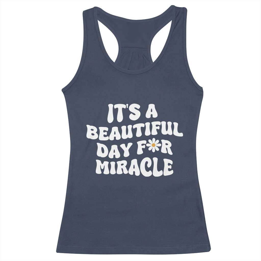 IVF Miracle Racerback Tank Top Transfer Day Infertility Support Gift TS10 Navy Print Your Wear