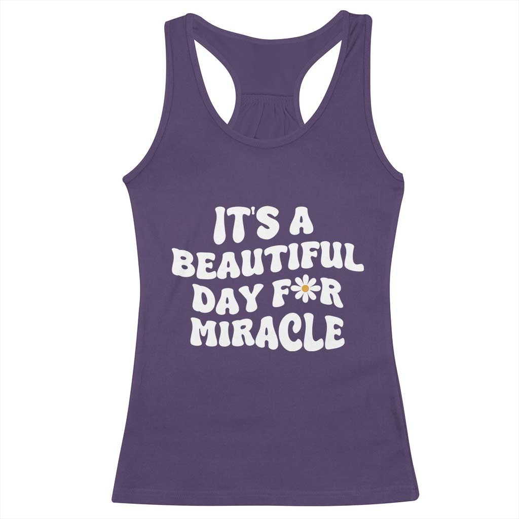 IVF Miracle Racerback Tank Top Transfer Day Infertility Support Gift TS10 Purple Print Your Wear